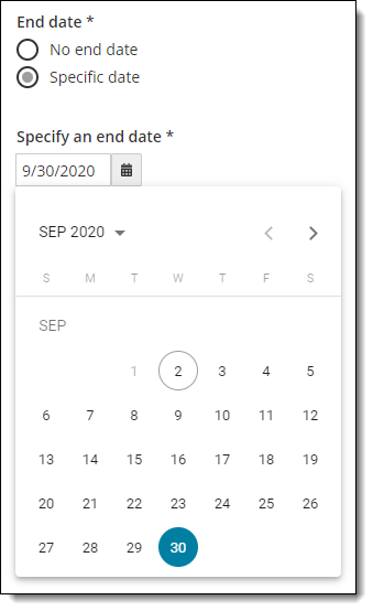 Open Date For Example Set up an open rule